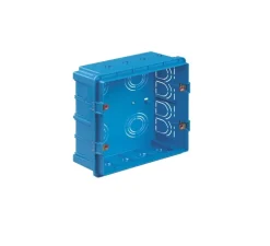 Boîtier d'encastrement, Format Italien, Rectangle, 8 modules, Maçonnerie, Azur, L15,4cm, H5,7cm - Vimar