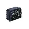 Accessoires*Vimar Boîtier d'encastrement, Format Italien, Rectangle, 3 modules, Maçonnerie, Noir, L10,6cm, H5cm -