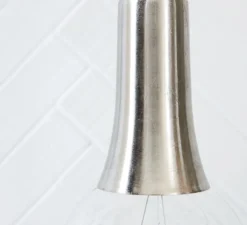 Cache douille pour ampoule / douille type E27, Funnel, acier brossé, L7cm, H11,5cm - House Doctor