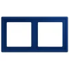 Cadre, LS 990, Double horizontal ou vertical, Le Corbusier Bleu outremer foncé 4320T, Interrupteur et Prise, L8,1cm, H15,2cm - Jung