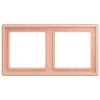 Cadre, LS 990, Double horizontal ou vertical, Le Corbusier Rose Clair 32102, Interrupteur et Prise, L8,1cm, H15,2cm - Jung