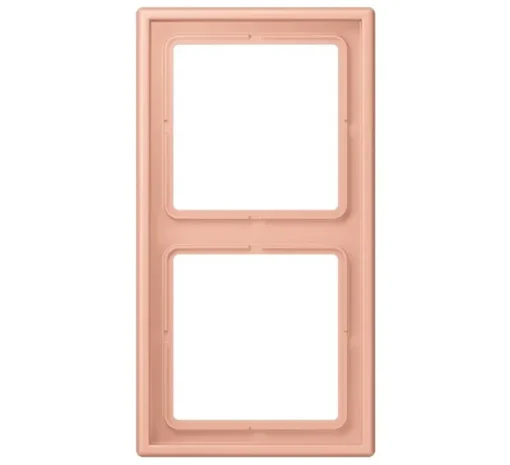 Cadre, LS 990, Double horizontal ou vertical, Le Corbusier Rose Clair 32102, Interrupteur et Prise, L8,1cm, H15,2cm - Jung