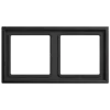 Cadre, LS 990, Double horizontal ou vertical, Canon de fusil, Interrupteur et Prise, L15,2cm, H8,1cm - Jung