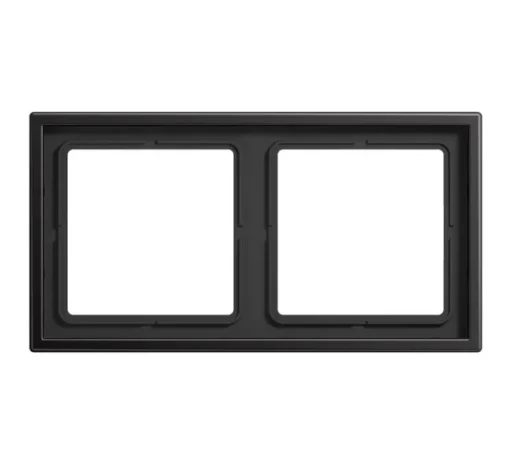 Cadre, LS 990, Double horizontal ou vertical, Canon de fusil, Interrupteur et Prise, L15,2cm, H8,1cm - Jung
