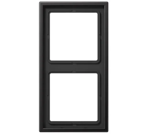 Cadre, LS 990, Double horizontal ou vertical, Canon de fusil, Interrupteur et Prise, L15,2cm, H8,1cm - Jung