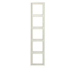Cadre, LS 990, Quintuple horizontal ou vertical, Ivoire, Interrupteur et Prise, L36,5cm, H8,1cm - Jung