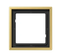 Interrupteur|Prise*Jung Cadre, LS 990, Simple, Laiton doré, Interrupteur et Prise, L8,1cm, H8,1cm -