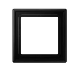 Prise|Interrupteur*Jung Cadre, LS 990, Simple, Noir mat, Interrupteur et Prise, L8,1cm, H8,1cm -