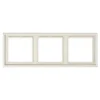 Cadre, LS 990, Triple horizontal ou vertical, Ivoire, Interrupteur et Prise, L22,3cm, H8,1cm - Jung