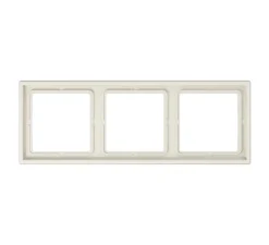 Cadre, LS 990, Triple horizontal ou vertical, Ivoire, Interrupteur et Prise, L22,3cm, H8,1cm - Jung