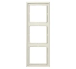 Cadre, LS 990, Triple horizontal ou vertical, Ivoire, Interrupteur et Prise, L22,3cm, H8,1cm - Jung
