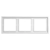 Cadre, LS 990, Triple horizontal ou vertical, Blanc, Interrupteur et Prise, L22,3cm, H8,1cm - Jung