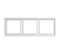 Cadre, LS 990, Triple horizontal ou vertical, Blanc, Interrupteur et Prise, L22,3cm, H8,1cm - Jung