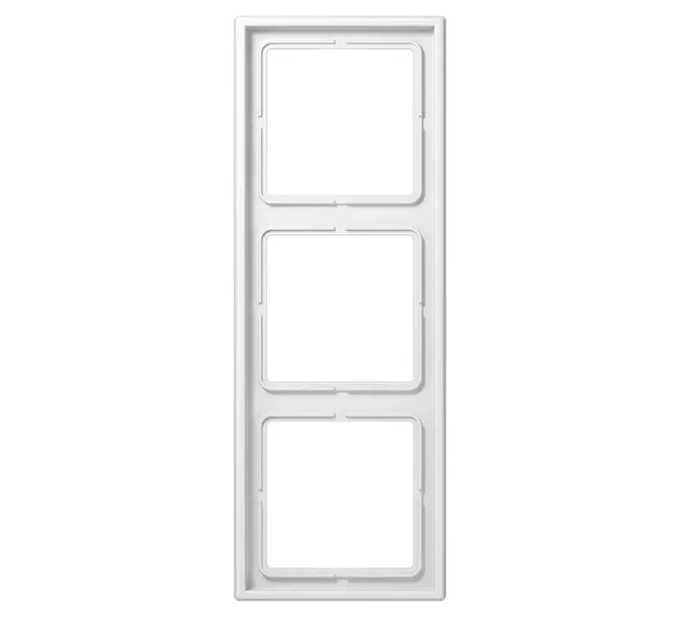 Cadre, LS 990, Triple horizontal ou vertical, Blanc, Interrupteur et Prise, L22,3cm, H8,1cm - Jung