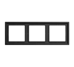 Cadre, LS 990, Triple horizontal ou vertical, Canon de fusil, Interrupteur et Prise, L22,3cm, H8,1cm - Jung