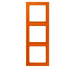 Cadre, LS 990, Triple horizontal ou vertical, Le Corbusier Orange vif 4320S, Interrupteur et Prise, L22,3cm, H8,1cm - Jung