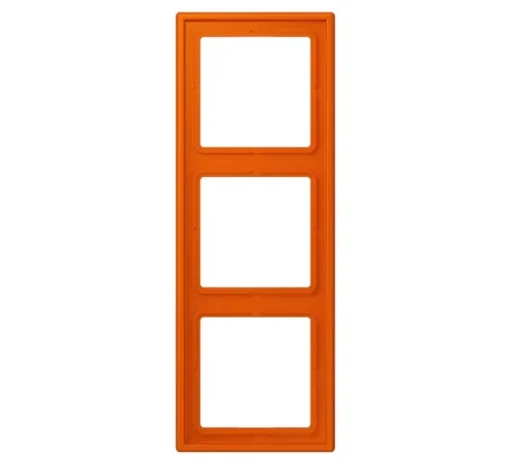 Cadre, LS 990, Triple horizontal ou vertical, Le Corbusier Orange vif 4320S, Interrupteur et Prise, L22,3cm, H8,1cm - Jung