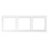 Cadre, LS 990, Triple horizontal ou vertical, Blanc mat, Interrupteur et Prise, L22,3cm, H8,1cm - Jung
