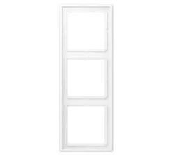Cadre, LS 990, Triple horizontal ou vertical, Blanc mat, Interrupteur et Prise, L22,3cm, H8,1cm - Jung