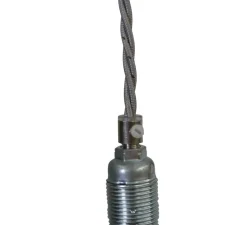 Rosace & Câble*Ebb and Flow Câble argenté, ROWAN et sa douille E14 -