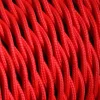 Câble textile torsadé, rouge, 1m x 0.75mm - Zangra