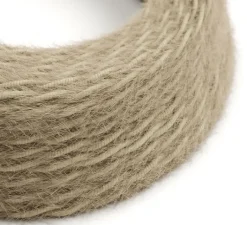 Rosace & Câble*Creative Cables Câble textile tressé, série marlène, TP13, deux fils conducteurs, , Ø0,62cm, L1m - kaki