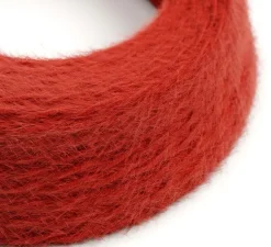 Câble textile tressé, série marlène, TP09, deux fils conducteurs, rouge feu, Ø0,62cm, L1m - Creative Cables