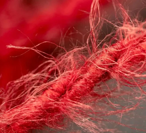Câble textile tressé, série marlène, TP09, deux fils conducteurs, rouge feu, Ø0,62cm, L1m - Creative Cables