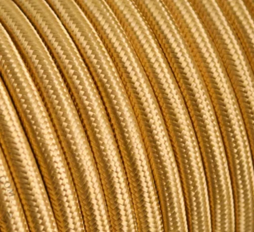 Câble, textilecable.007.002, or, L100cm, Ø0,5cm - Zangra