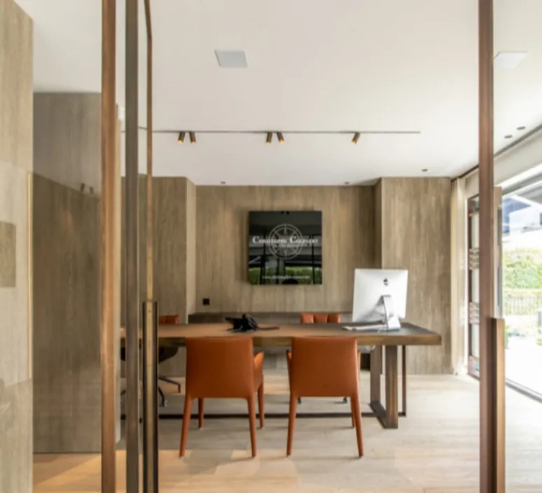 Plafonnier & Spot*Modular Composition, Rail, Pista, spots Minude, , LED, dim, 2700K, 2380 lm, L300cm, H2,1cm - bronze