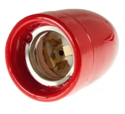 Douille E27, série porcelaine, rouge, Ø4,5 cm, H6 cm - Creative Cables