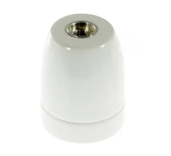 Douille E27, série porcelaine, blanc, Ø4,5 cm, H6 cm - Creative Cables