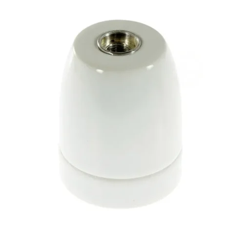 Douille E27, série porcelaine, blanc, Ø4,5 cm, H6 cm - Creative Cables