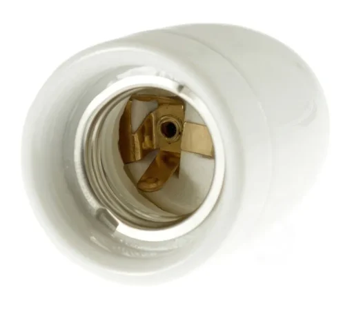 Douille E27, série porcelaine, blanc, Ø4,5 cm, H6 cm - Creative Cables