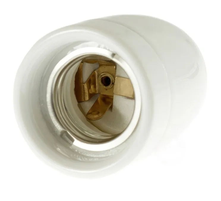 Douille E27, série porcelaine, blanc, Ø4,5 cm, H6 cm - Creative Cables