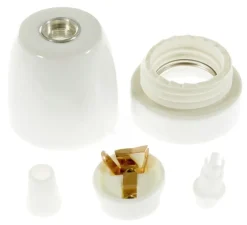 Douille E27, série porcelaine, blanc, Ø4,5 cm, H6 cm - Creative Cables