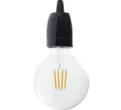 Douille E27, série porcelaine, noir, Ø4,5 cm, H6 cm - Creative Cables