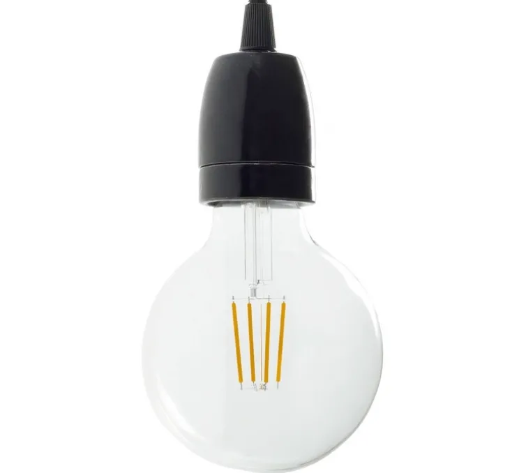 Douille E27, série porcelaine, noir, Ø4,5 cm, H6 cm - Creative Cables