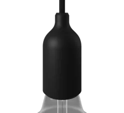 Accessoires*Creative Cables Douille E27, série silicone, , certifié ENEC, Ø3,76 cm, H9,2 cm - Noir