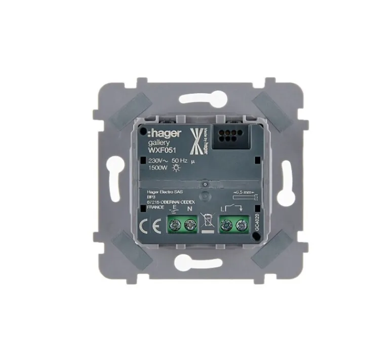 Prise*Modelec Détecteur de présence, M, Simple, Acier verni STB, Noir, L8cm, H8cm -