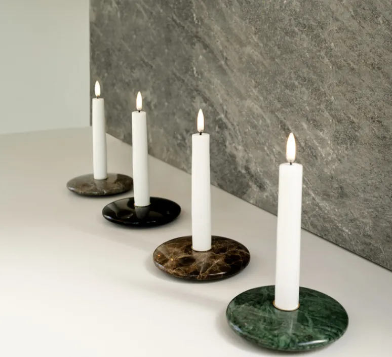 Lampe*Uyuni Duo de Lampes Bougie, Taper, , Ø2,3cm, H15cm, LED, dim, 2400K, 6 lm- blanc