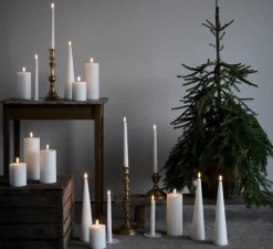 Lampe*Uyuni Duo de Lampes Bougie, Taper, , Ø2,3cm, H20cm, LED, dim, 2400K, 6 lm- blanc