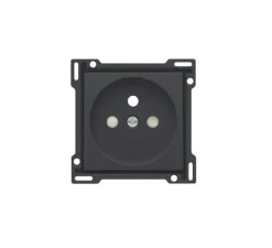 Enjoliveur, Intense, Simple, Anthracite coated, Prise-2P+T x1, L5,6cm, H5,6cm - Niko