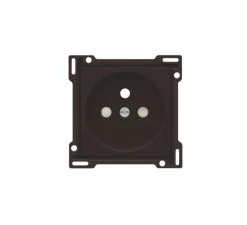 Prise*Niko Enjoliveur, Intense, Simple, Dark brown coated, Prise-2P+T x1, L5,6cm, H5,6cm -