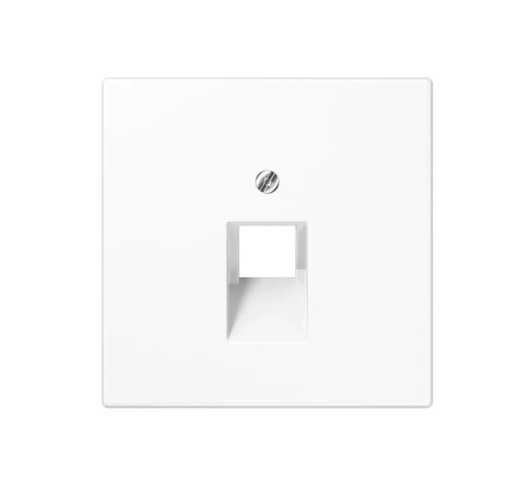 Prise*Jung Enjoliveur, LS 990, Simple, Blanc, Prise-RJ45 x1, L7cm, H7cm -