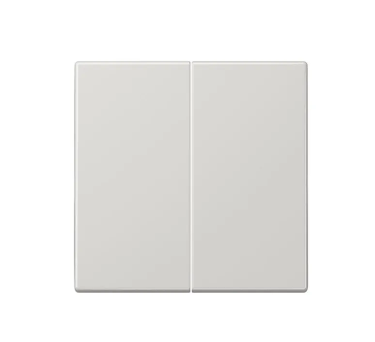 Interrupteur*Jung Enjoliveur, LS 990, Simple, Gris clair, Interrupteur x2, L7cm, H7cm -