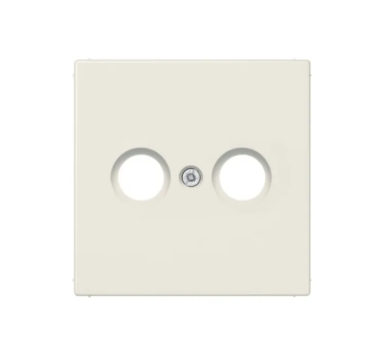 Enjoliveur, LS 990, Simple, Ivoire, Prise TV-FM-SAT x1, L7cm, H7cm - Jung