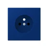 Enjoliveur, LS 990, Simple, Le Corbusier Bleu outremer foncé 4320T, Prise-2P+T x1, L8,5cm, H6,7cm - Jung