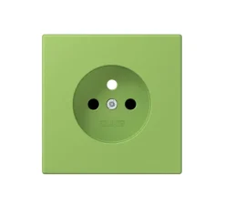 Prise*Jung Enjoliveur, LS 990, Simple, Le Corbusier Vert 31 32051, Prise-2P+T x1, L8,5cm, H6,7cm -