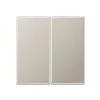 Enjoliveur, LS 990, Simple, Métal Inox, Interrupteur x2, L7cm, H7cm - Jung